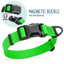 Biothane Waterproof Dog Collar with Magnetic Quick Release Buckle W 1" x L 15-25" Tropical Green Dog Collars Dogline