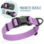 Biothane Waterproof Dog Collar with Magnetic Quick Release Buckle W 1" x L 15-25" Amethyst Purple Dog Collars Dogline