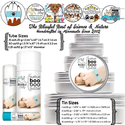 1 Dog Bye Bye Boo Boo Butter 1 OZ TIN BOO BOO BUTTER The Blissful Dog
