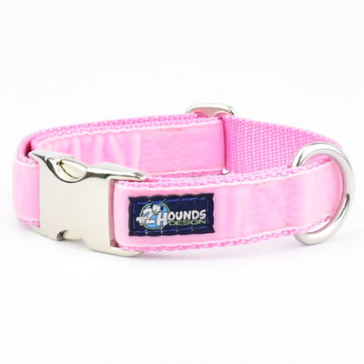 Light Pink Velvet Essential Dog Collar 1 inch wide Dog Collar 2 Hounds Design