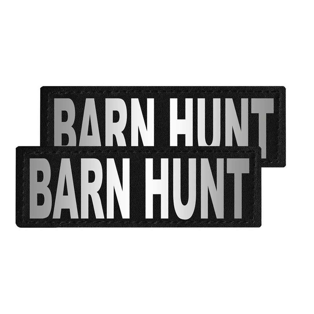 Removable Reflective Patches (Set of 2) "BARN HUNT" Dog Patches Dogline