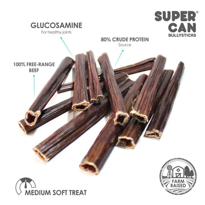 6" Beef Gullet Sticks 8oz (25-Pack) SuperCan Bully Sticks
