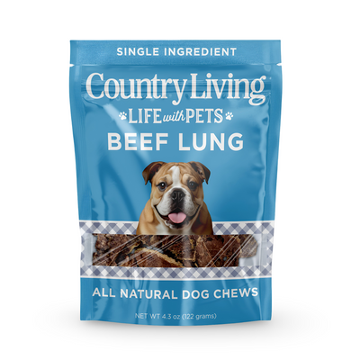 Country Living 4”-6” Beef Lung Slices Dog Treats – 8oz Bag – 100% Natural, Single-Ingredient, High-Protein, Grain-Free Dog Treats – Crunchy & Lightweight Dog Treats American Pet Supplies