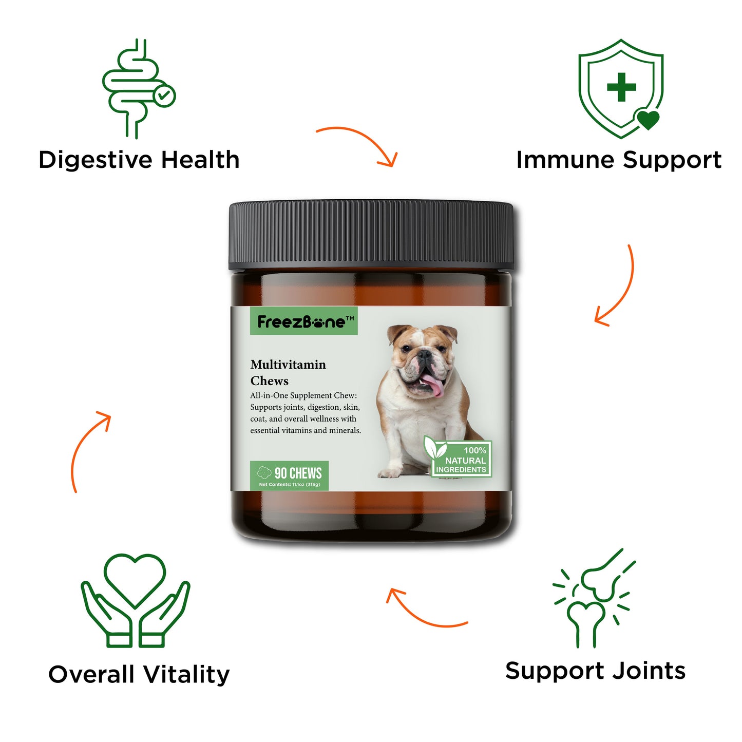 Multivitamins Chews (90 Chews) Freezbone