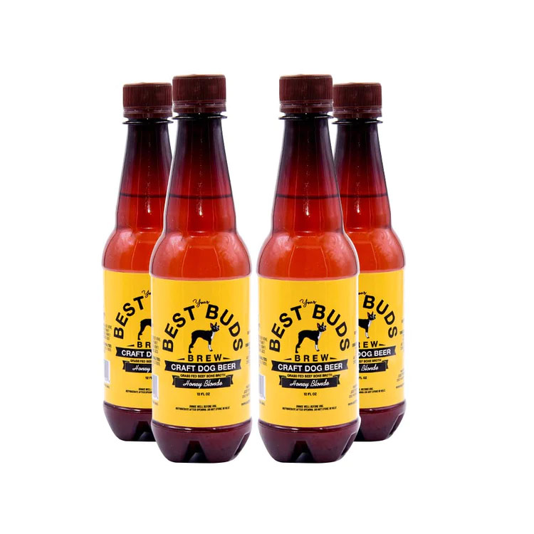 Honey Blonde - Craft Dog Brew, botella de cerveza para perros de 12 oz