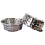 Country Living Set of 2 Hammered Stainless Steel Dog Bowls – Black Pearl Bowl American Pet Supplies