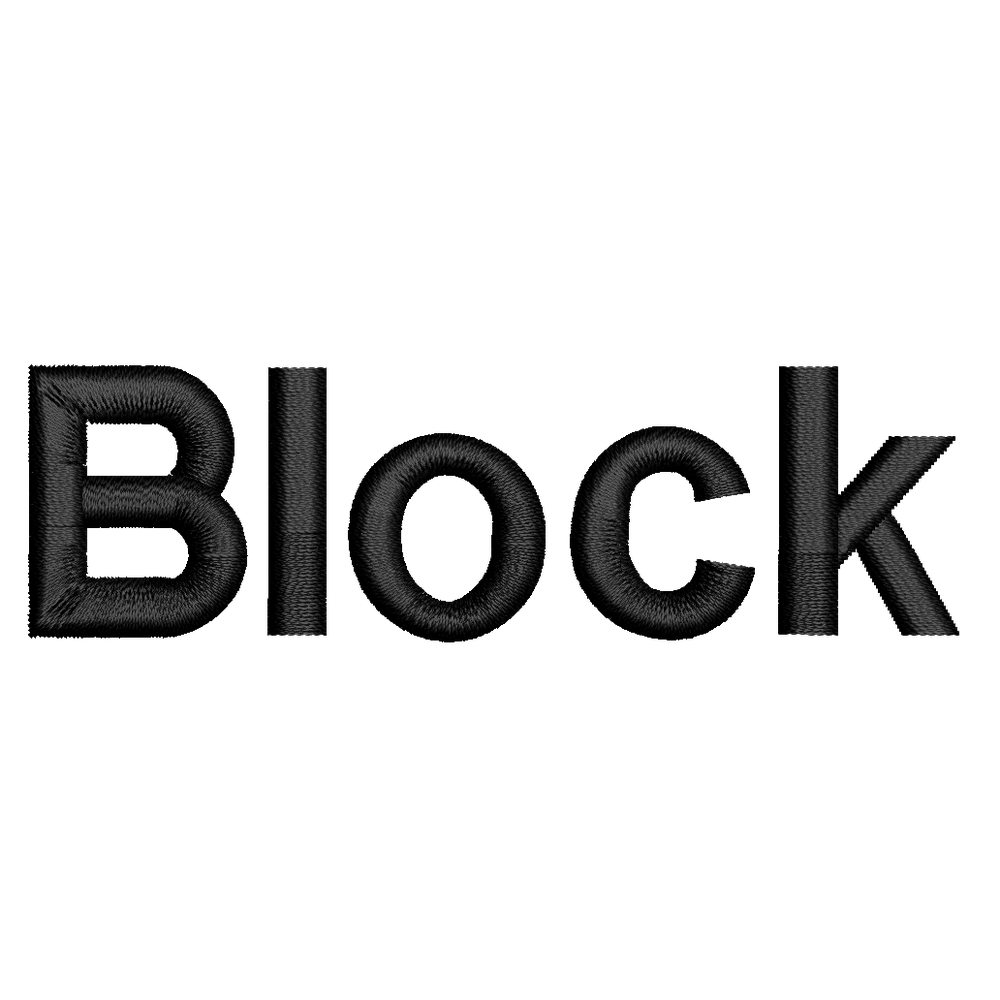 Embroidery Personalization Service Black Block Service Dogline