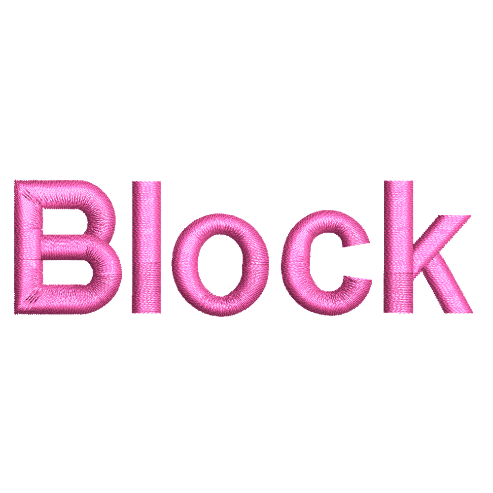 Embroidery Personalization Service Hot Pink Block Service Dogline
