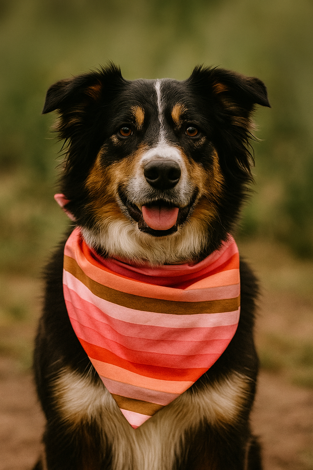 Boho Stripes Dog Bandana Dog Bandana Happy Tails Outfitters