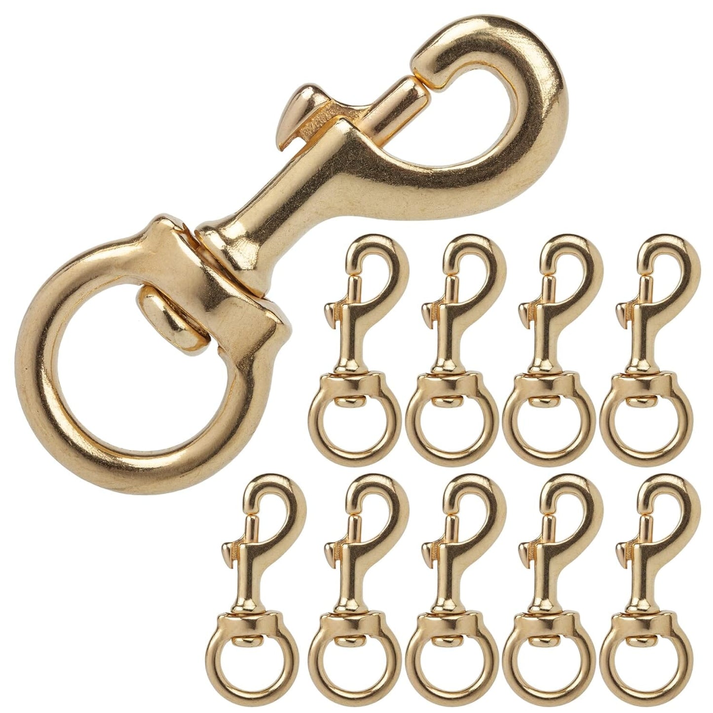 Solid Brass Swivel Snap Hook Heavy Duty Clip Dogline