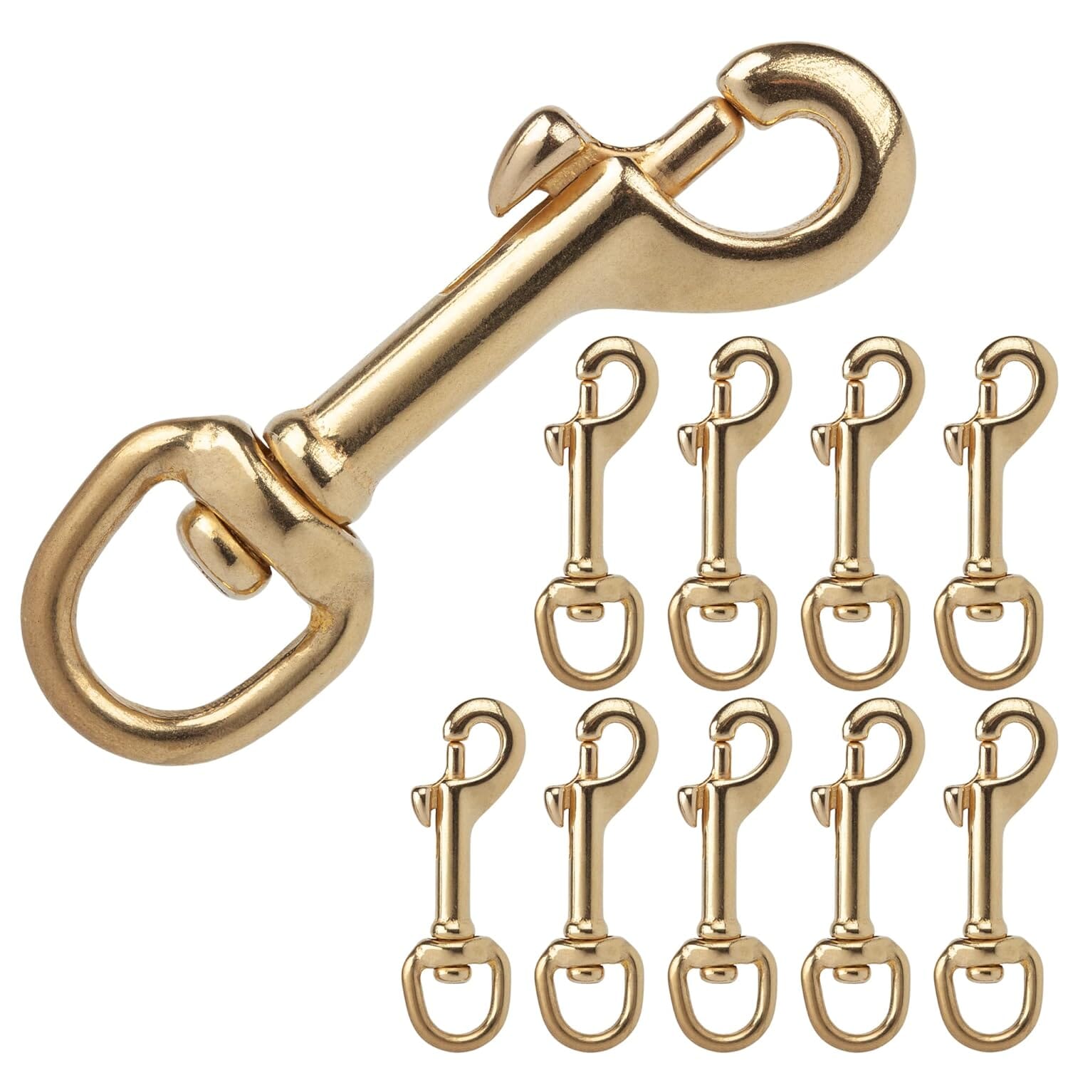 Solid Brass Swivel Snap Hook Heavy Duty Clip Dogline