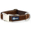 Brown Velvet Essential Dog Collar 1 inch wide Dog Collar 2 Hounds Design