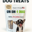 100% Pork Dog Treats, 5 Ounce Bag, Single Ingredient, High Protein Treat Din Din 4 Dogs