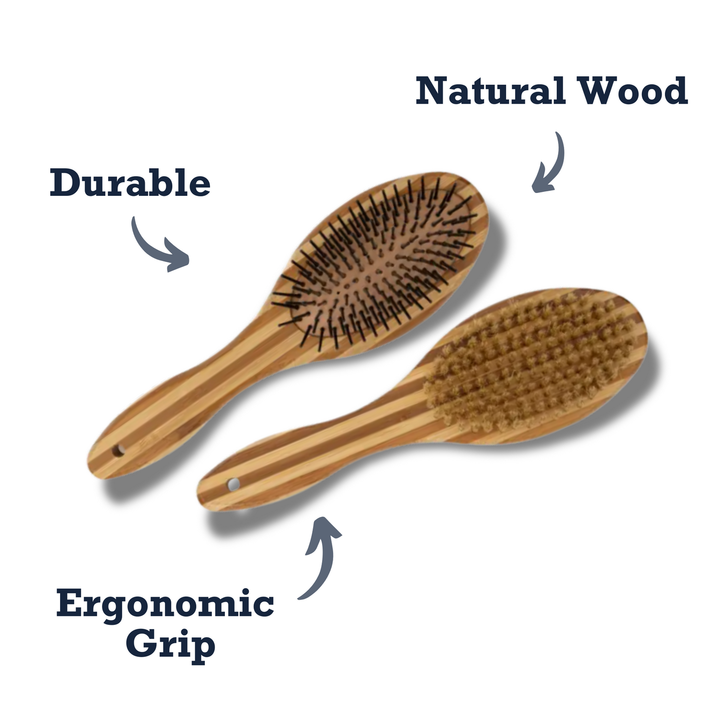 Country Living Dual-Sided Natural Wood Dog Brush - Ergonomic, Durable & Versatile Grooming Kits American Pet Supplies