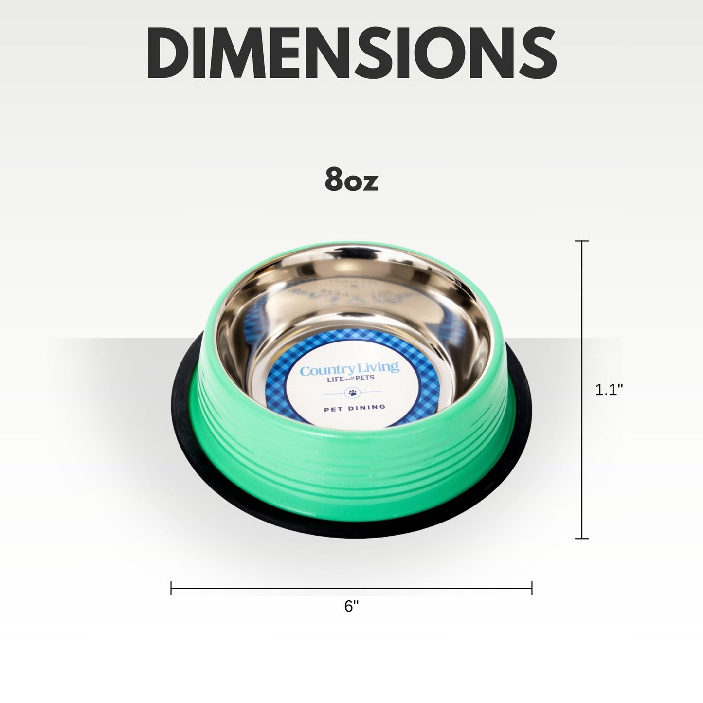 Country Living Set of 2 Ribbed Non-Slip Pet Bowls – Irish Green Ribbed Bowls American Pet Supplies