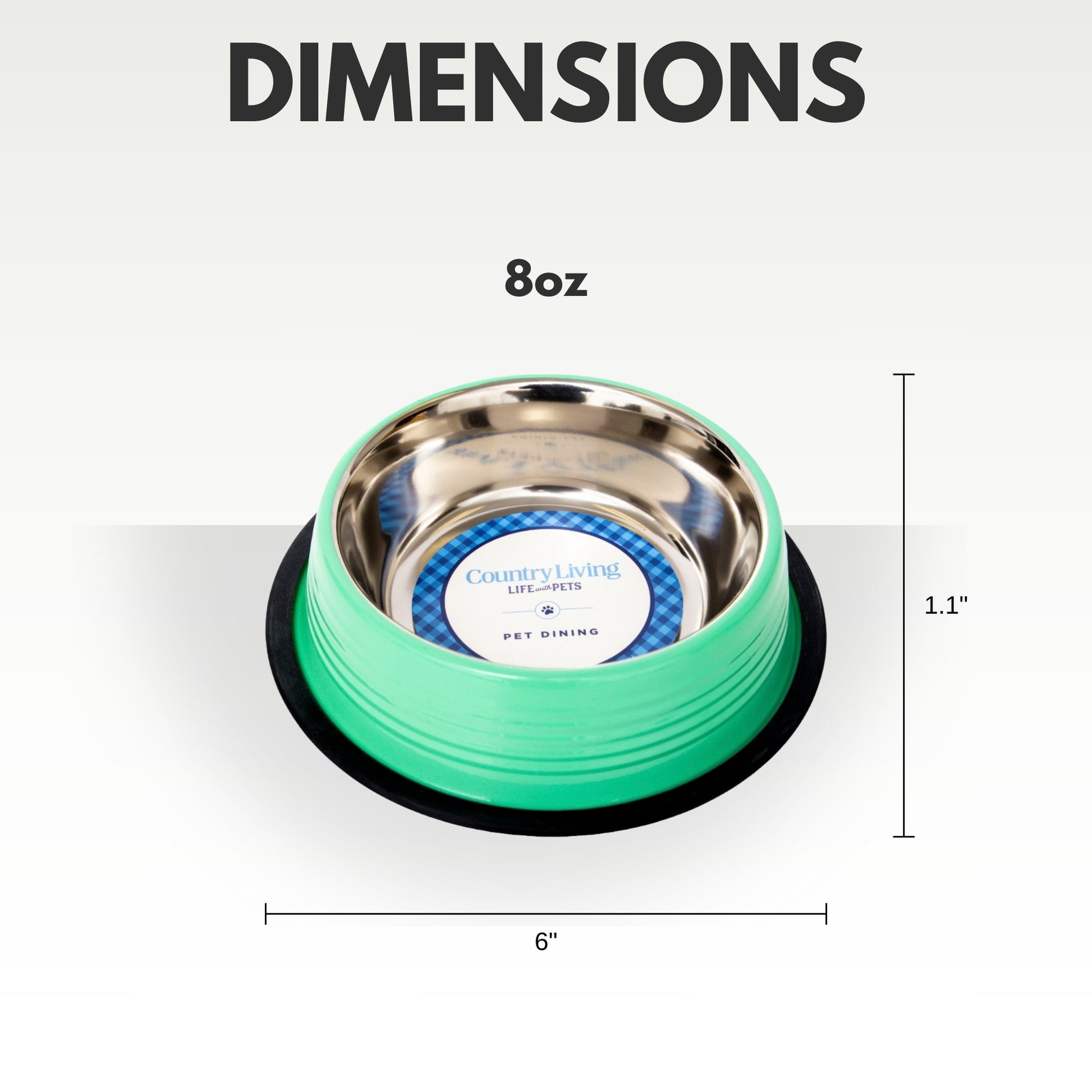 Country Living Set of 2 Ribbed Non-Slip Pet Bowls – Irish Green Ribbed Bowls American Pet Supplies