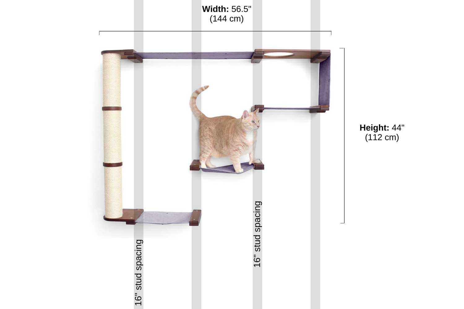 The Climb Condo - Cat Wall Climbing System Cat Condo Catastrophic Creations