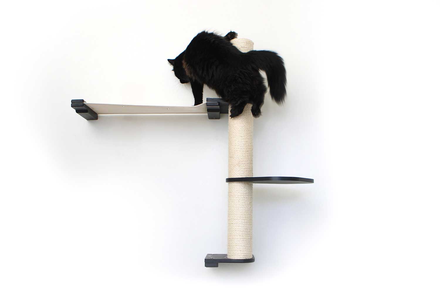 The Crow's Nest - A Wall Cat Scratcher with Hammock Cat Condo Catastrophic Creations