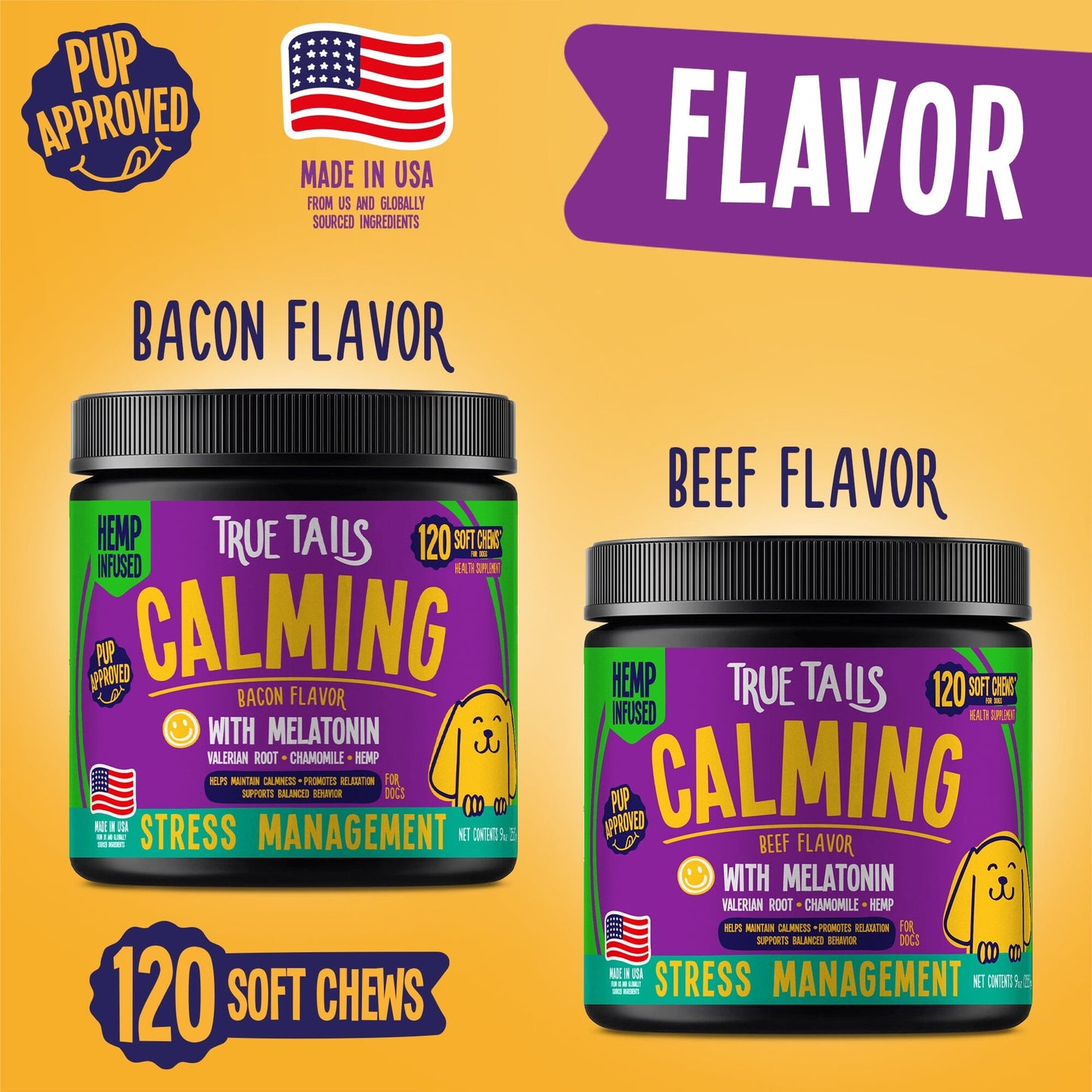 Calming Support With Hemp For Dogs 9oz Jar (120 Count) Dog Soft Chews Dogline