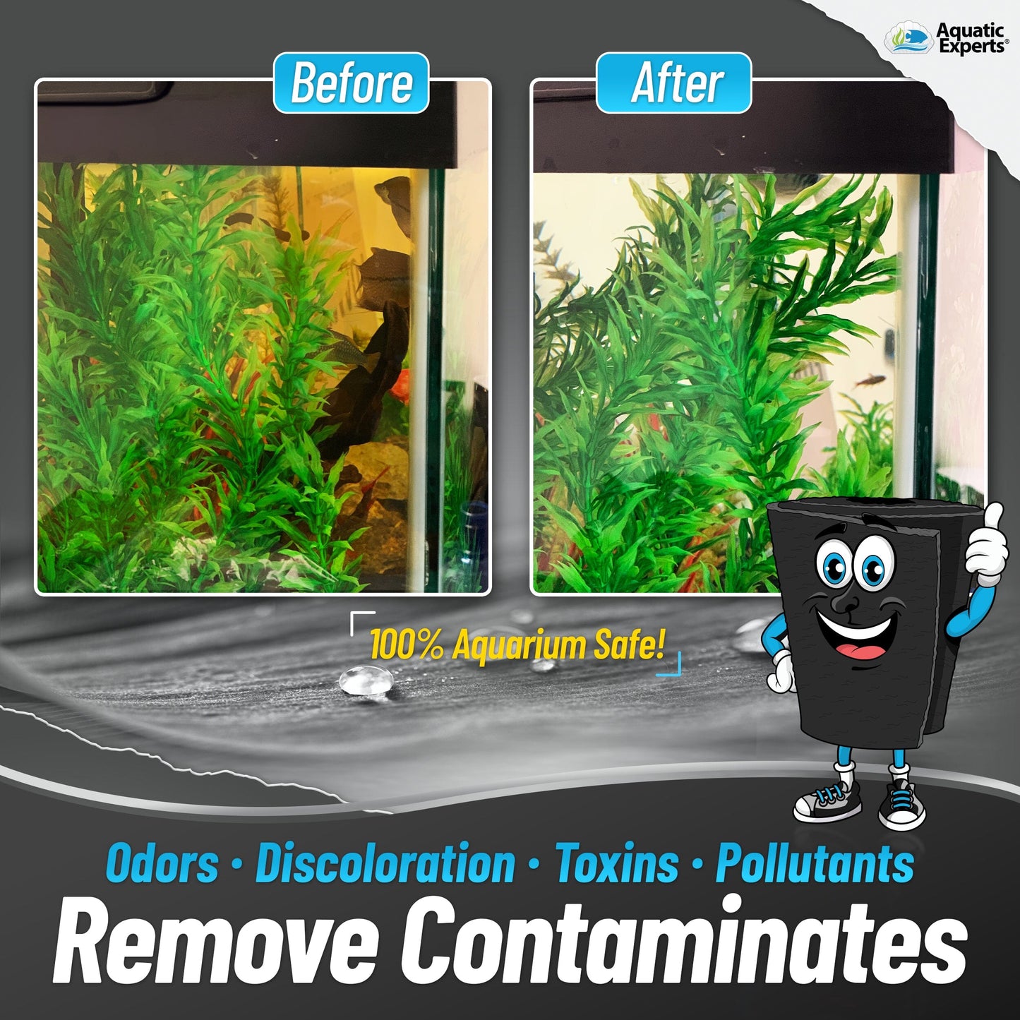 Pond Bundle - Carbon Filter 18"x72" + White Fine 18"x72" + Black Coarse 18"x72" Bundle Filter Pad Aquatic Experts