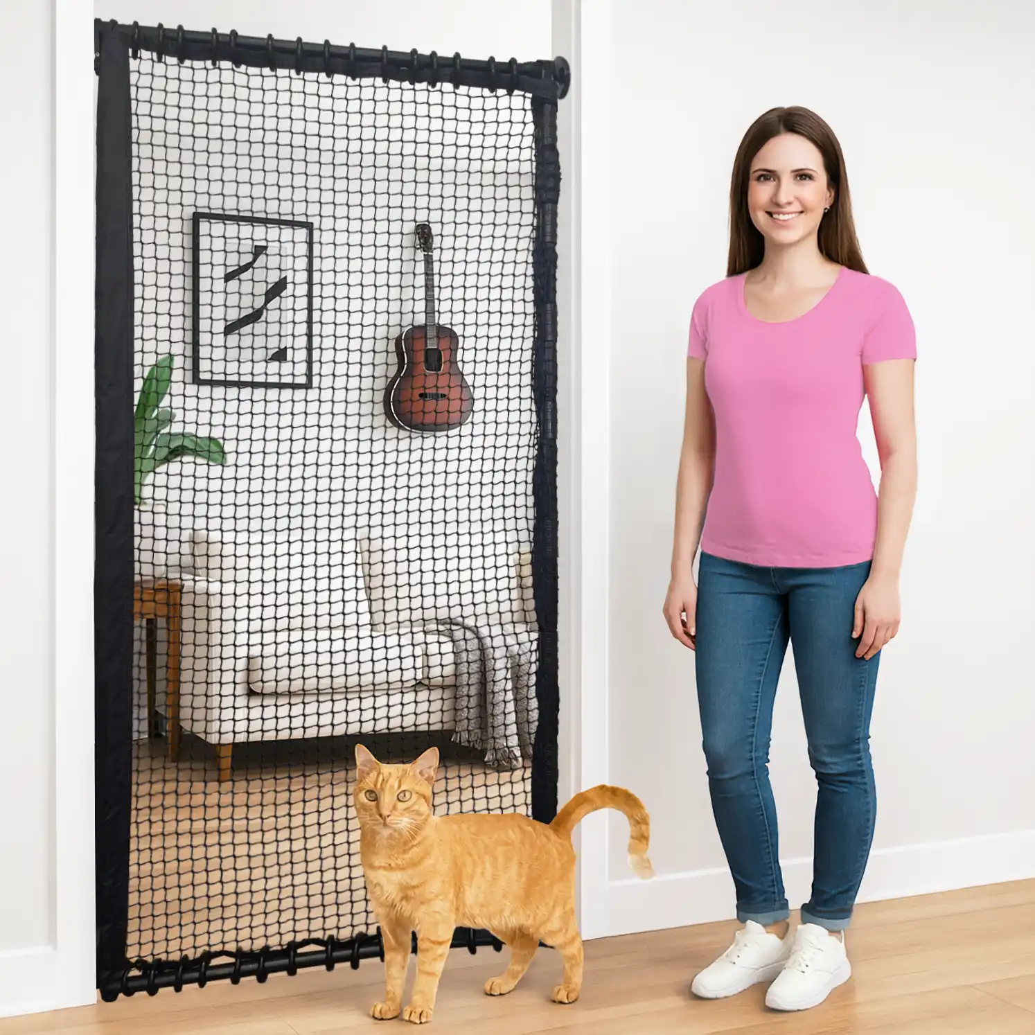 72" Extra-Tall Cat Gate Meow Safe