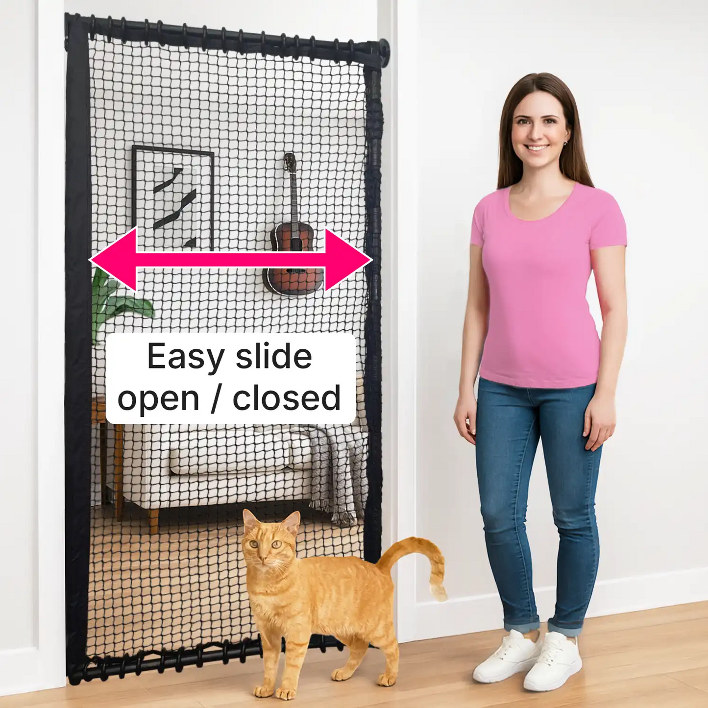 72" Extra-Tall Cat Gate Meow Safe