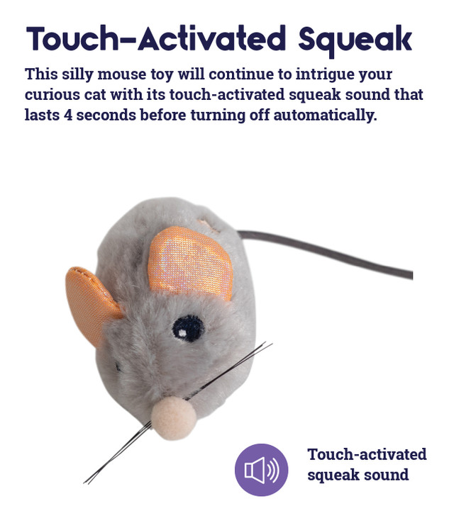 Catstages Squeak Squeak Mouse Grey