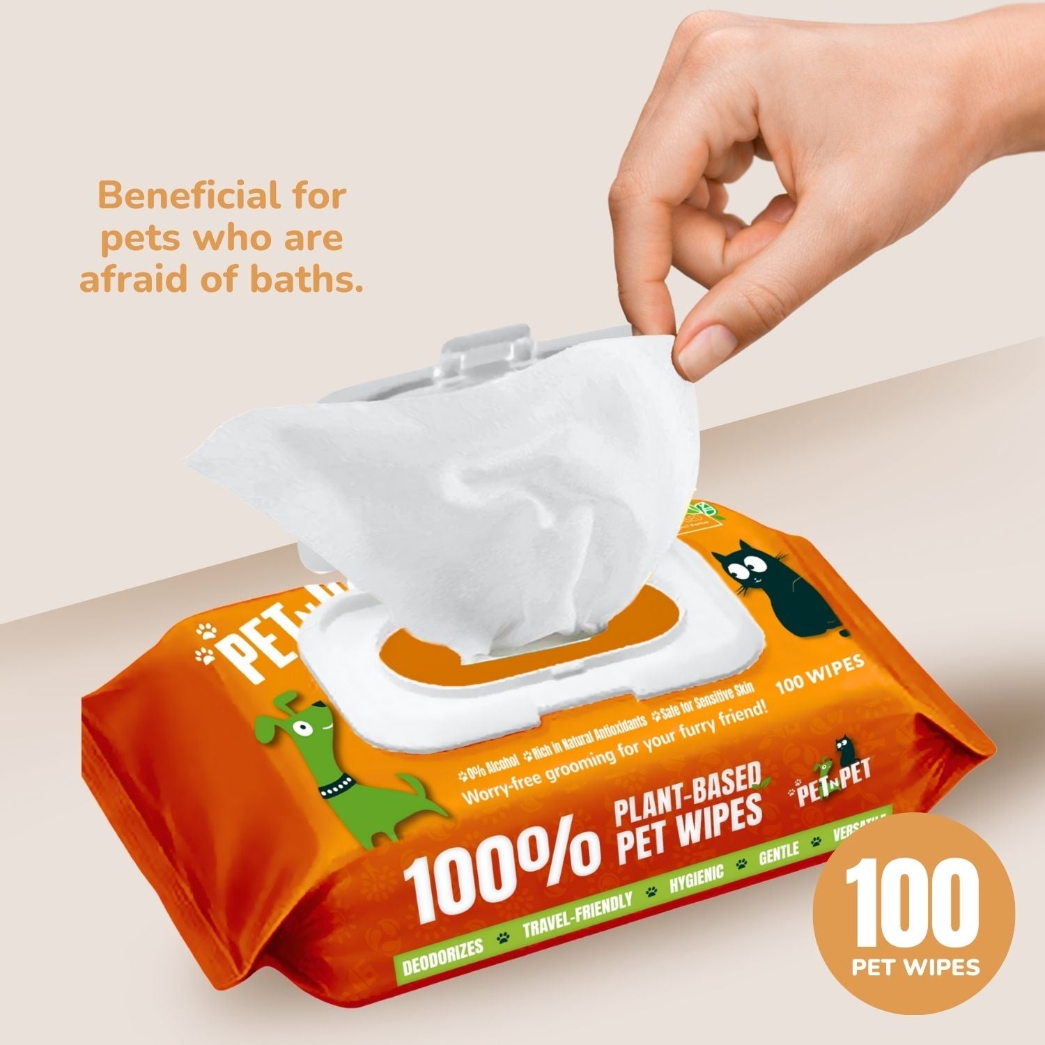 Dog Wipes Cleaning & Deodorizing 400 Count Pet Wipes Pet N Pet ®