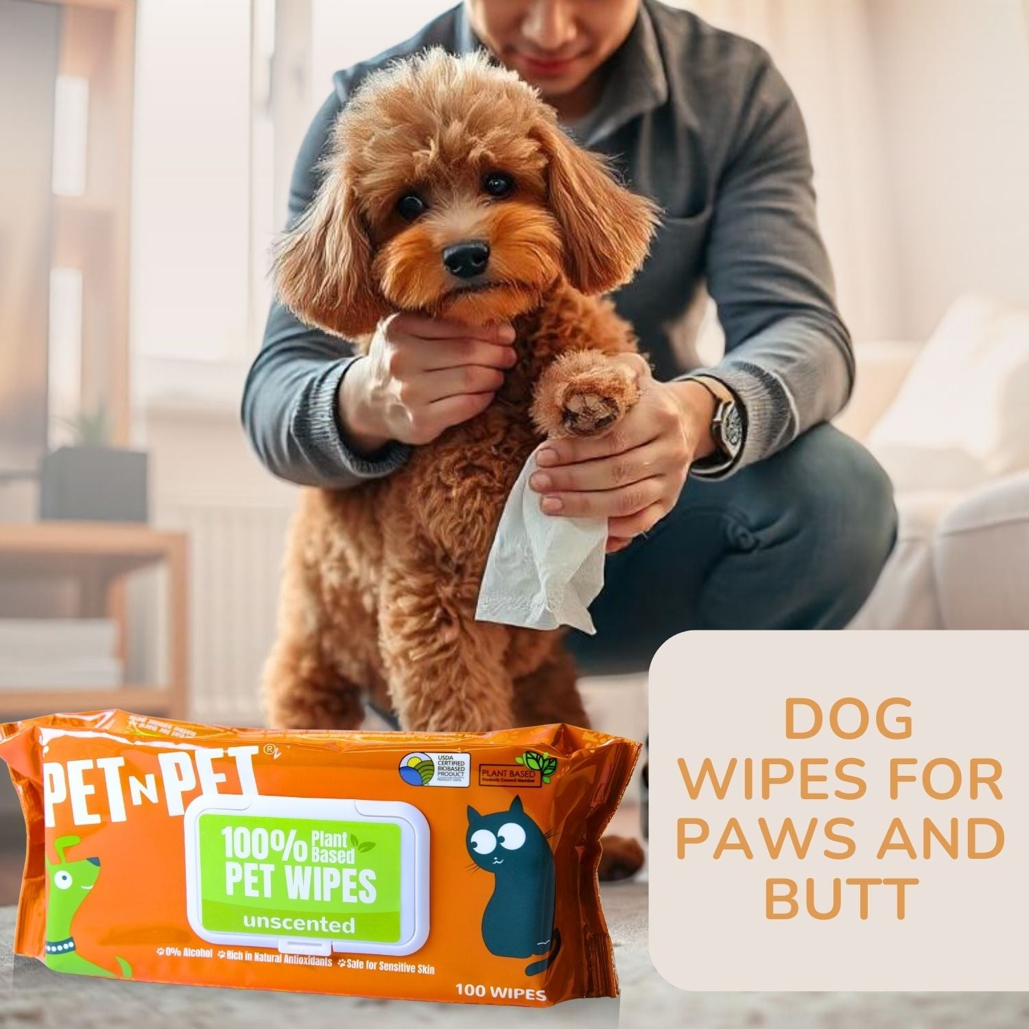Dog Wipes Cleaning & Deodorizing 400 Count Pet Wipes Pet N Pet ®