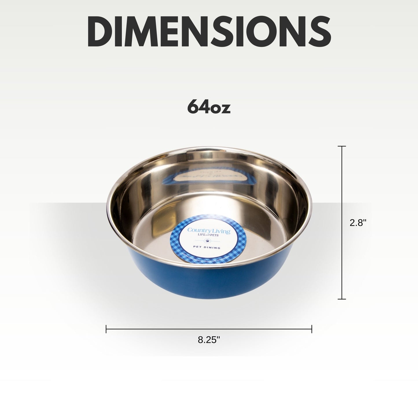 Country Living Set of 2 Heavy Gauge Stainless Steel Dog Bowls - Perfect for Food & Water Bowl American Pet Supplies