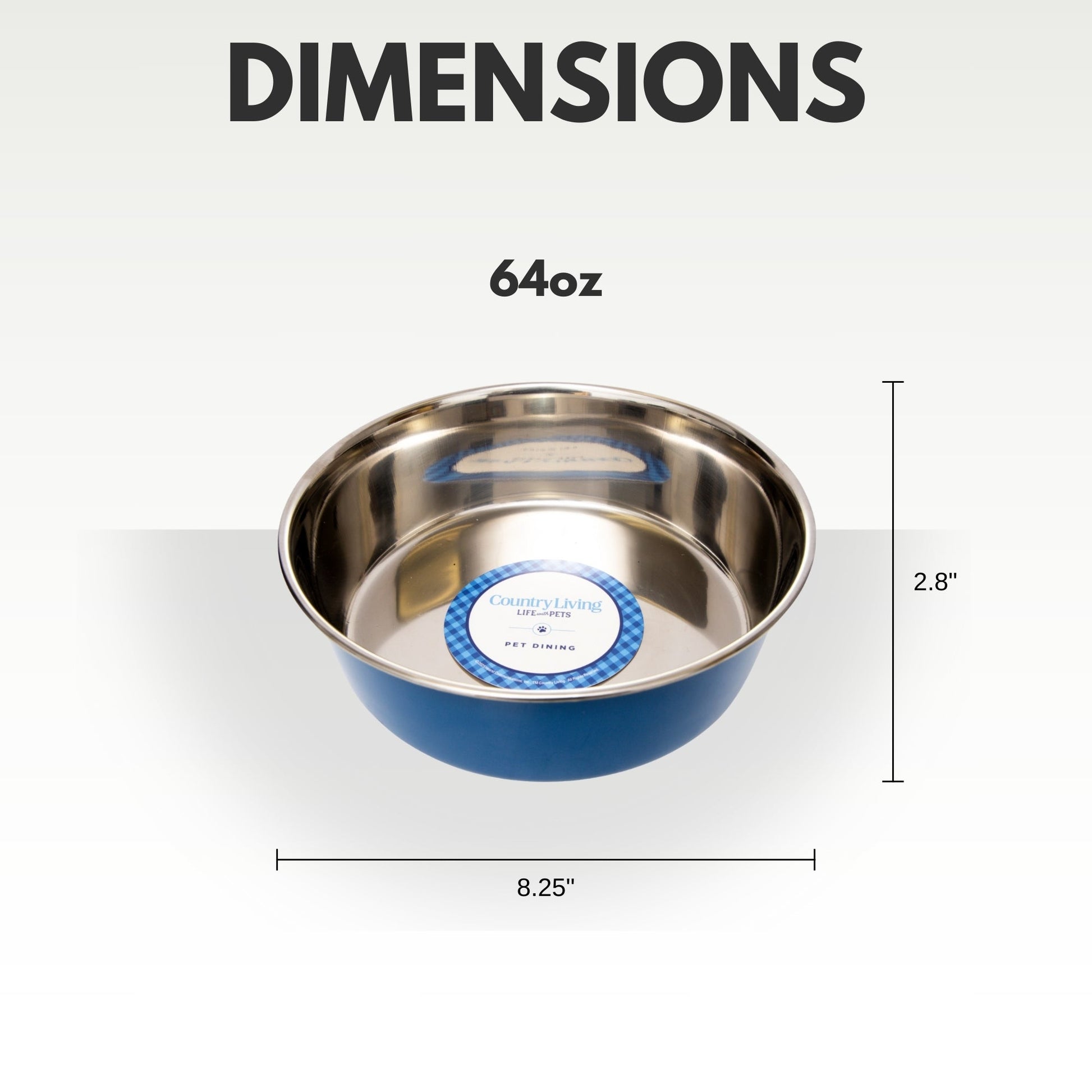 Country Living Set of 2 Heavy Gauge Stainless Steel Dog Bowls - Perfect for Food & Water Bowl American Pet Supplies