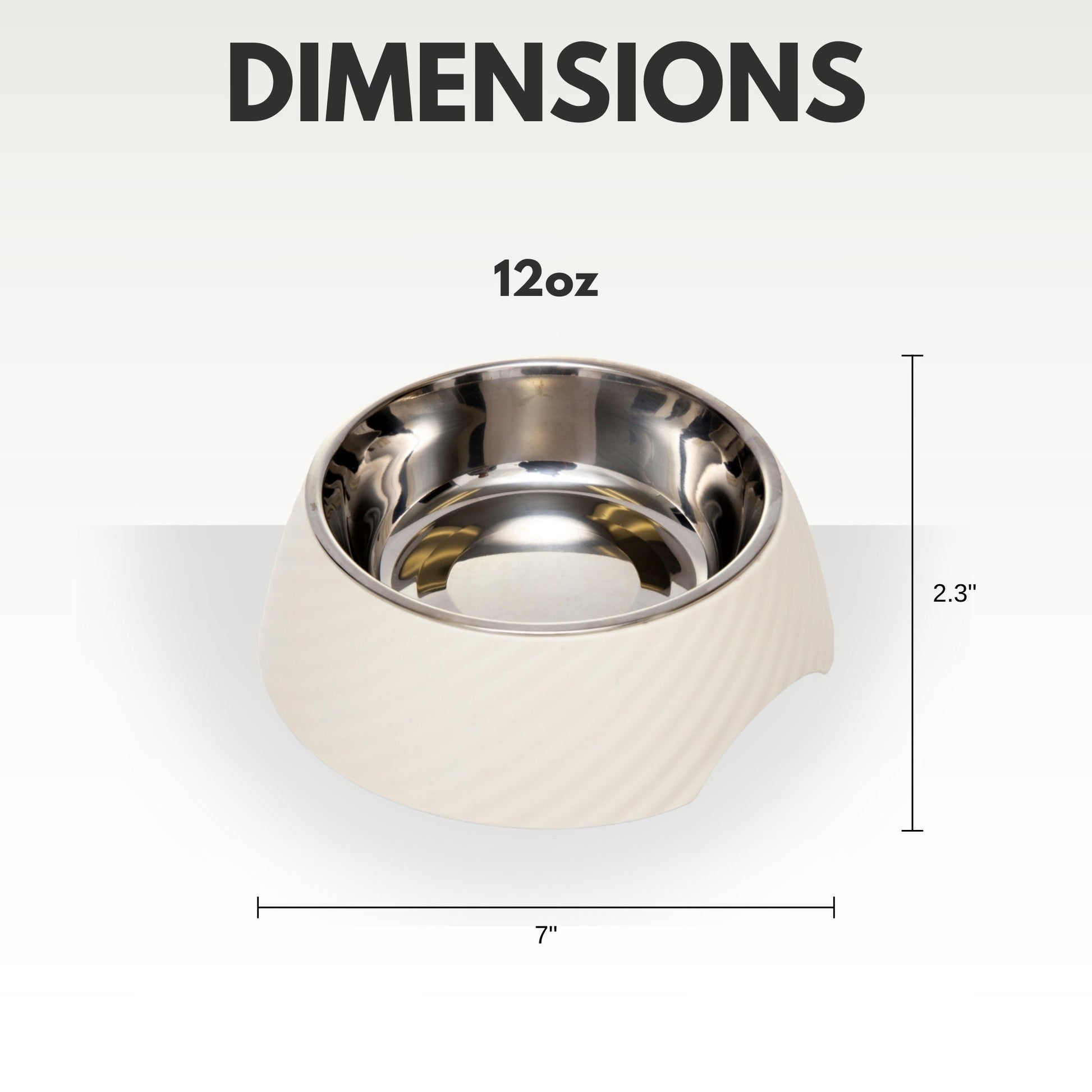 Country Living Set of 2 Round Twill Melamine Dog Bowls with Removable Stainless Steel Inserts – White Swan Bowl American Pet Supplies