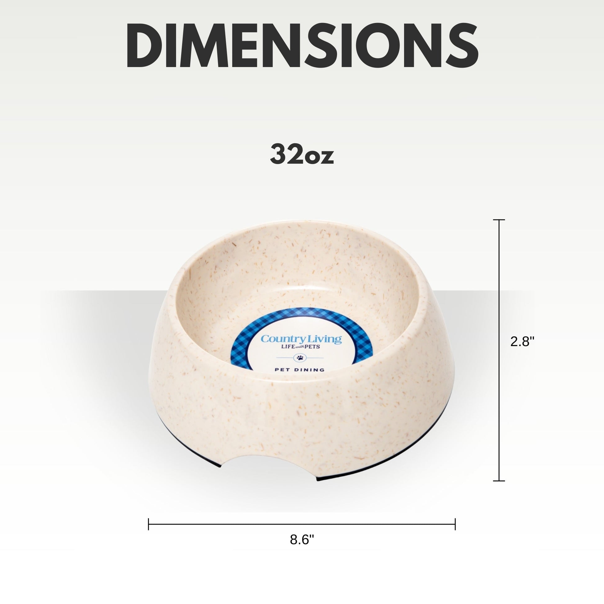 Country Living Set of 2 Natural Fiber Dog Bowls – White Swan Bamboo Bowls American Pet Supplies