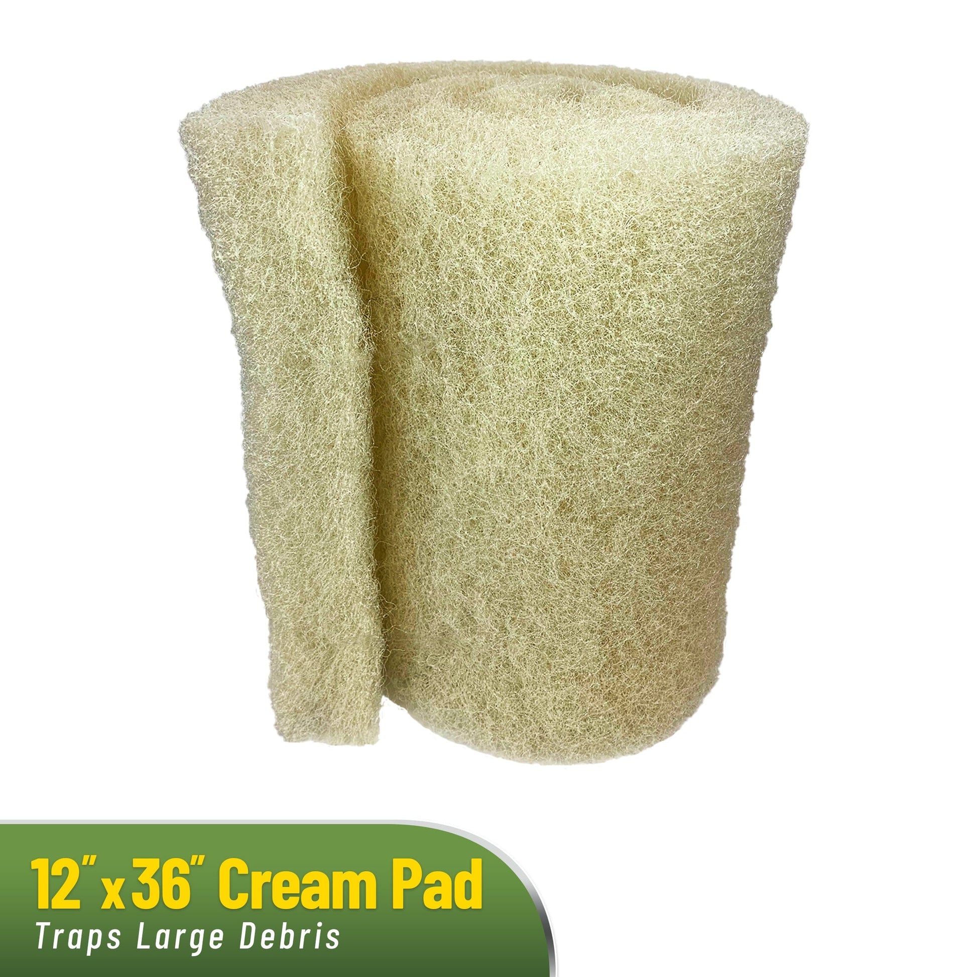 Pond Bundle - Cream Pond Filter Pad 12" x 36" + White Pond Filter Pad 12" x 72" Bundles Aquatic Experts