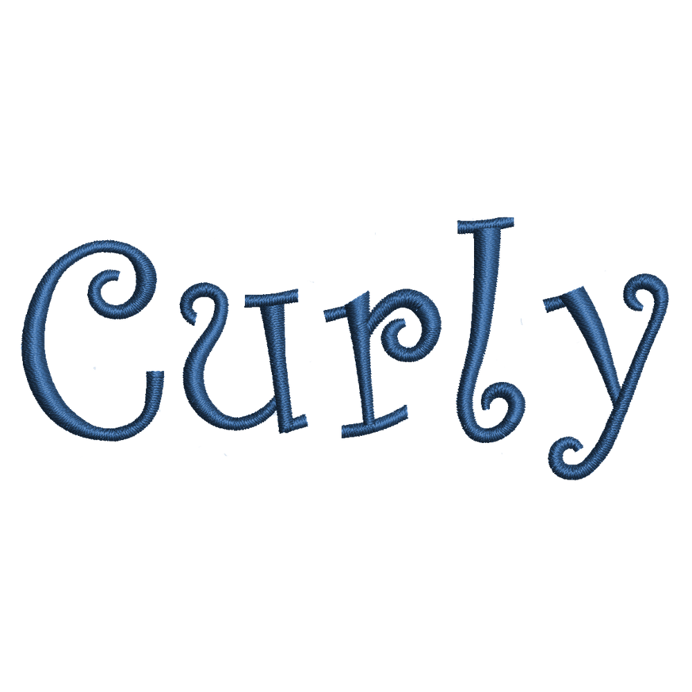 Embroidery Personalization Service Dark Blue Curly Service Dogline