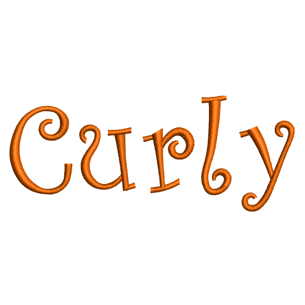 Embroidery Personalization Service Orange Curly Service Dogline