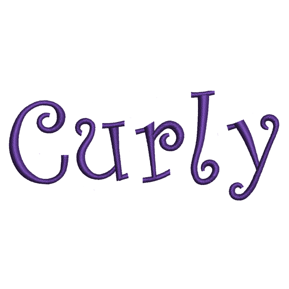 Embroidery Personalization Service Purple Curly Service Dogline