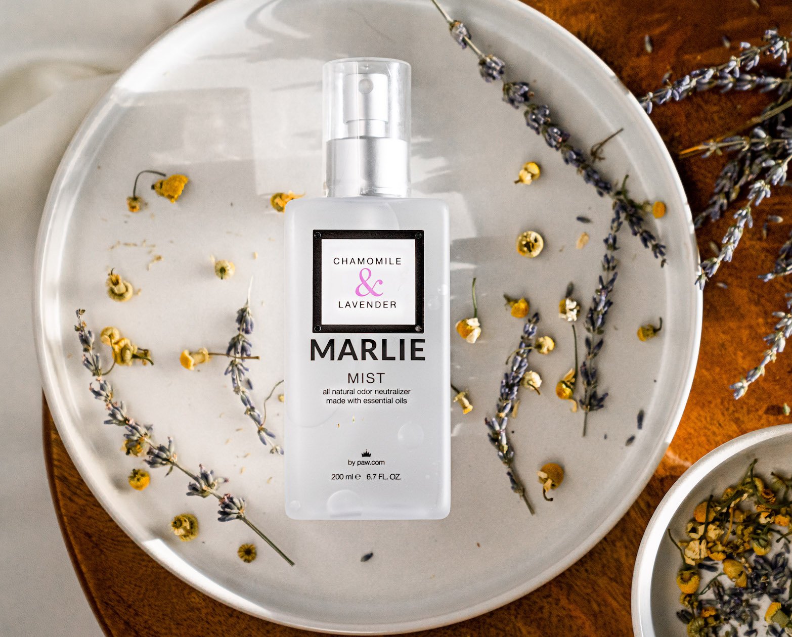 Marlie Mist Pet Odor Eliminator Spray with Essential Oils Chamomile & Lavender Pet Fragrances & Deodorizing Sprays Paw.com