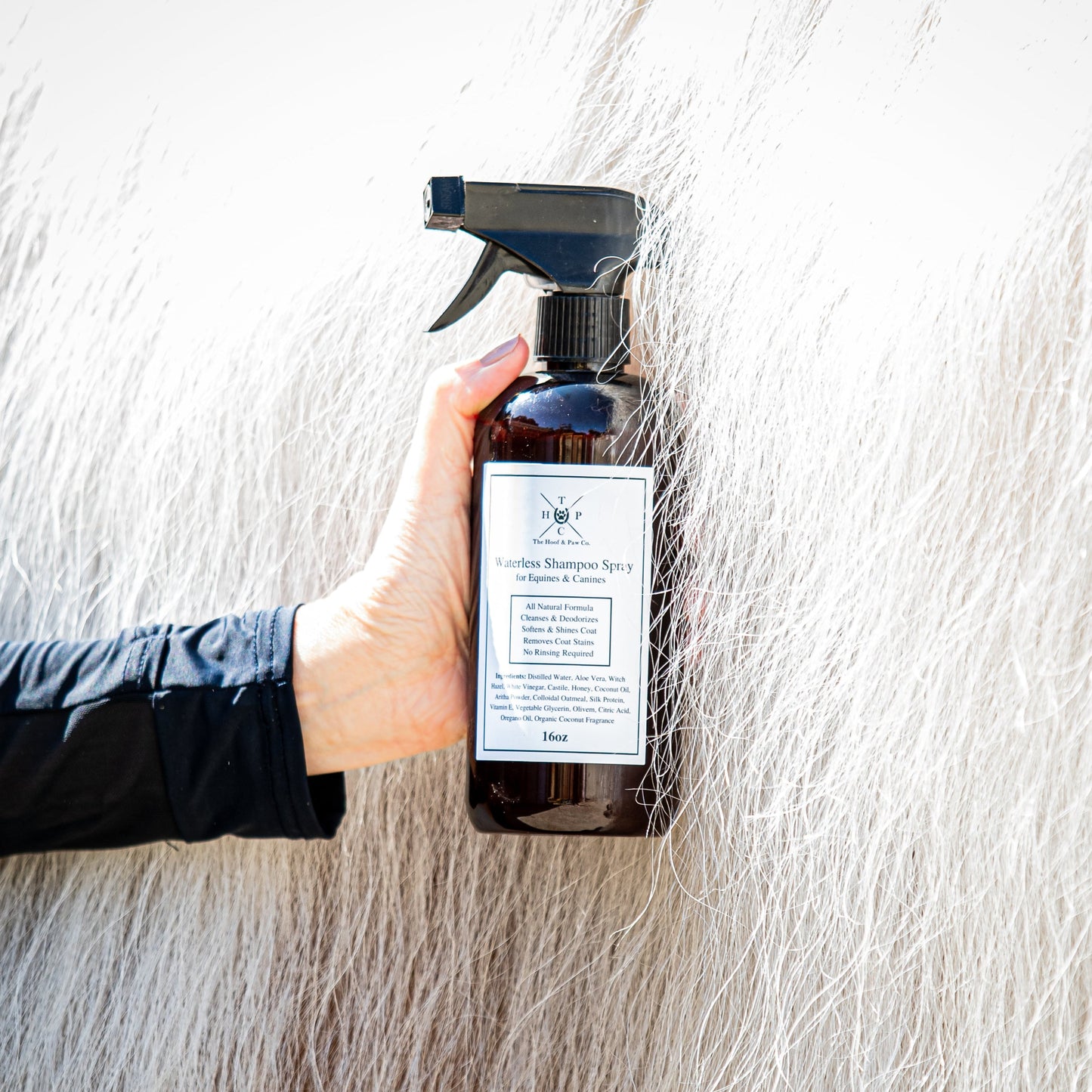 Waterless Shampoo Spray for Dogs & Horses - 16oz The Hoof & Paw Co.