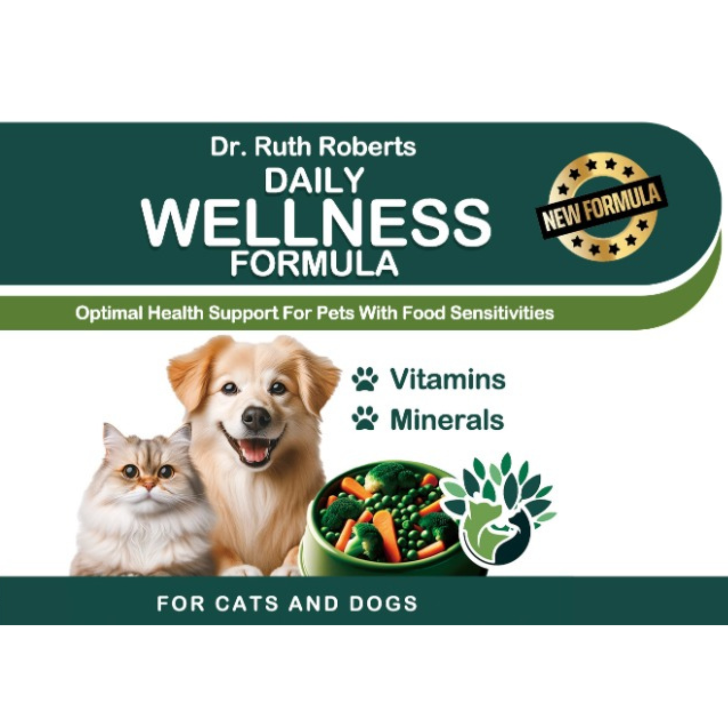 Pet's Daily Wellness Formula - For Pets With Pork/Beef Allergy Vitamins & Supplements Dr. Ruth Roberts