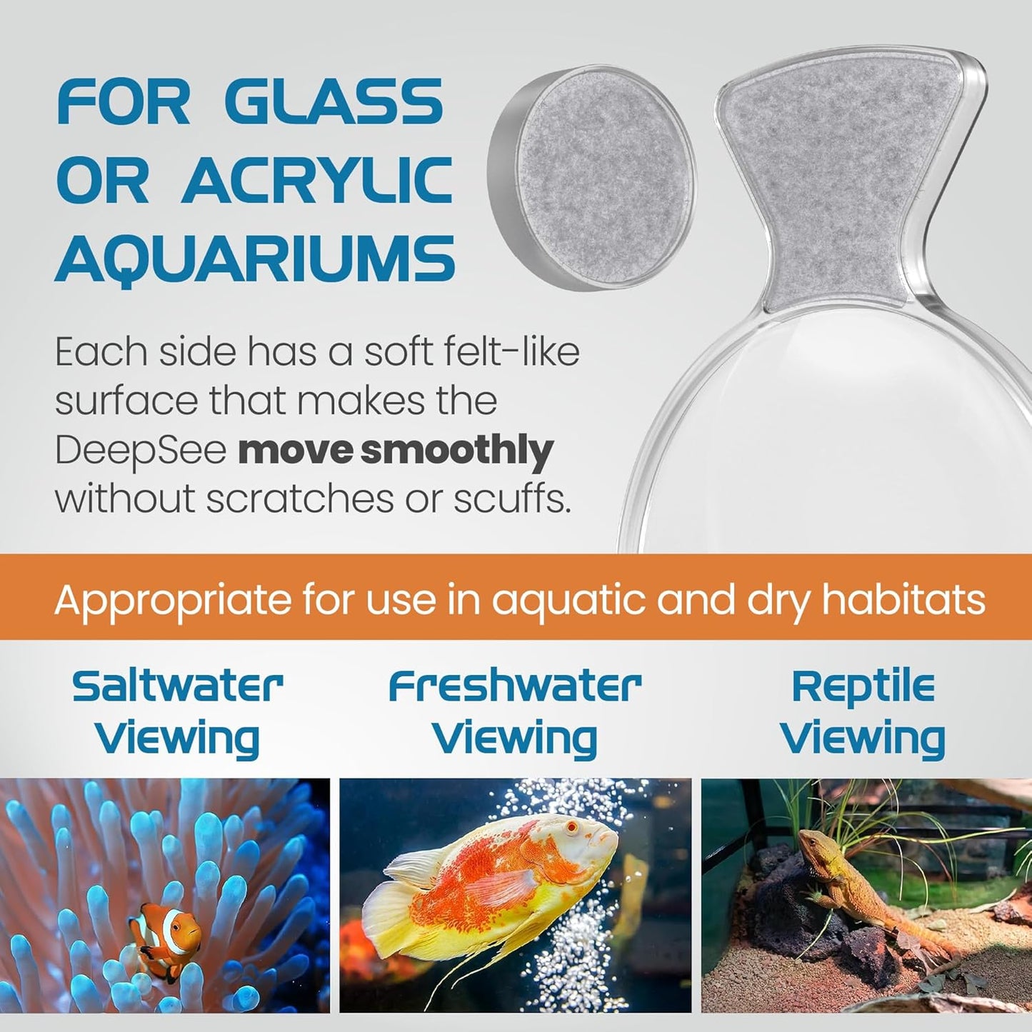 DeepSee Viewer Clear 4" Aquarium Viewer Flipper Aquarium Products