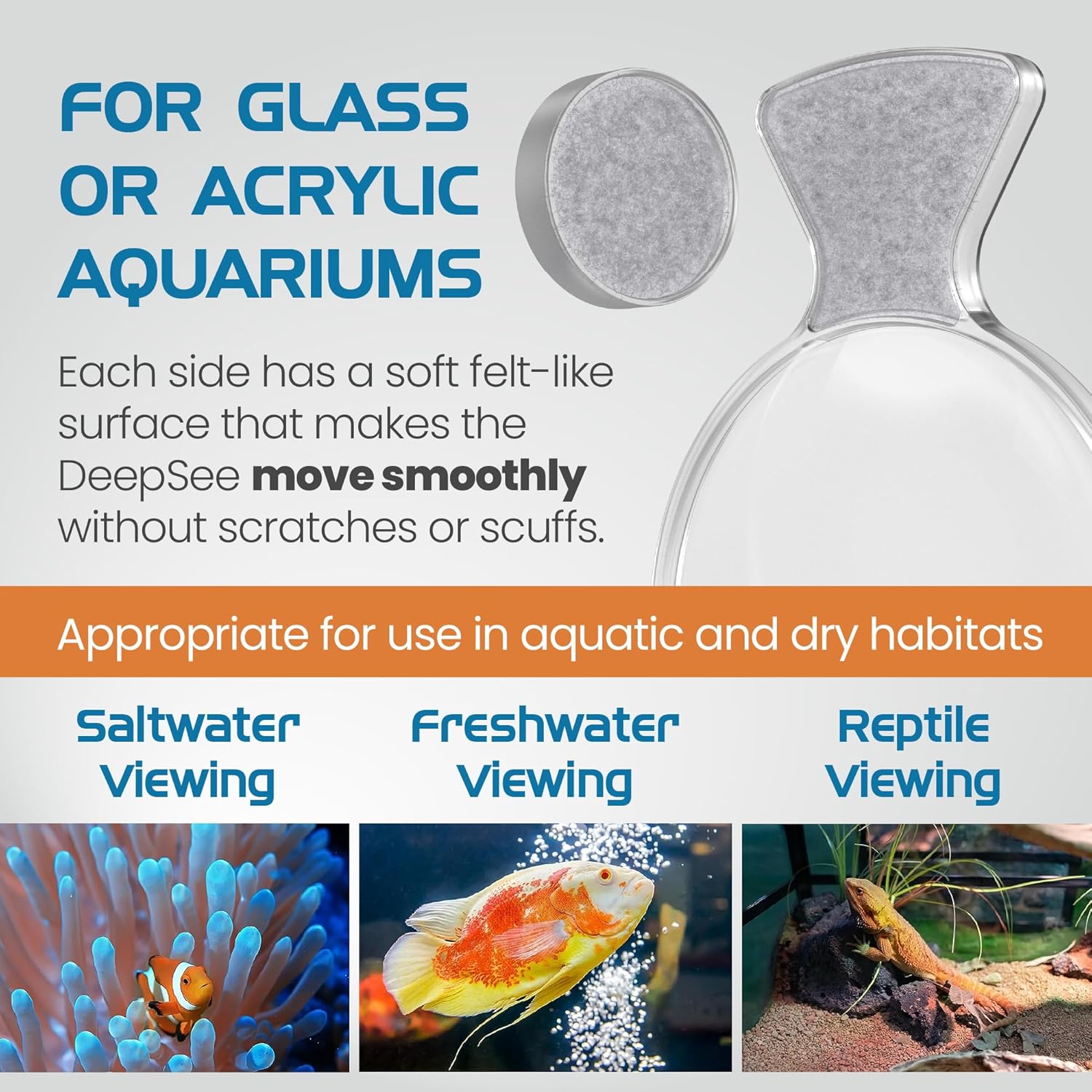 DeepSee Viewer Clear 4" Aquarium Viewer Flipper Aquarium Products