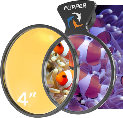 DeepSee Viewer Black 4" - Orange Filter Aquarium Viewer Flipper Aquarium Products