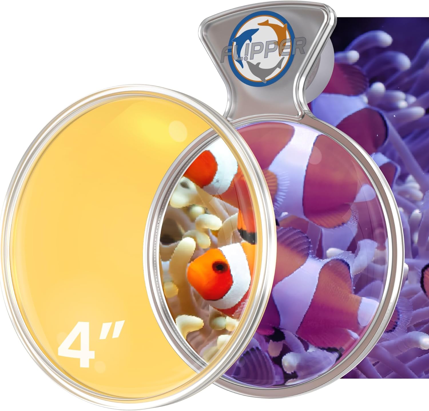 DeepSee Viewer Clear 4" - Orange Filter Flipper Aquarium Products