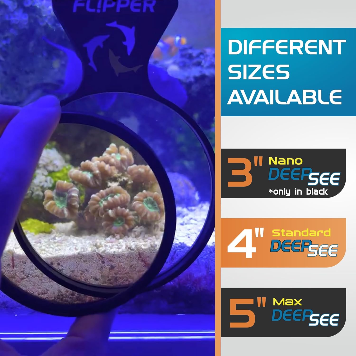 DeepSee Viewer Clear 4" - Orange Filter Flipper Aquarium Products