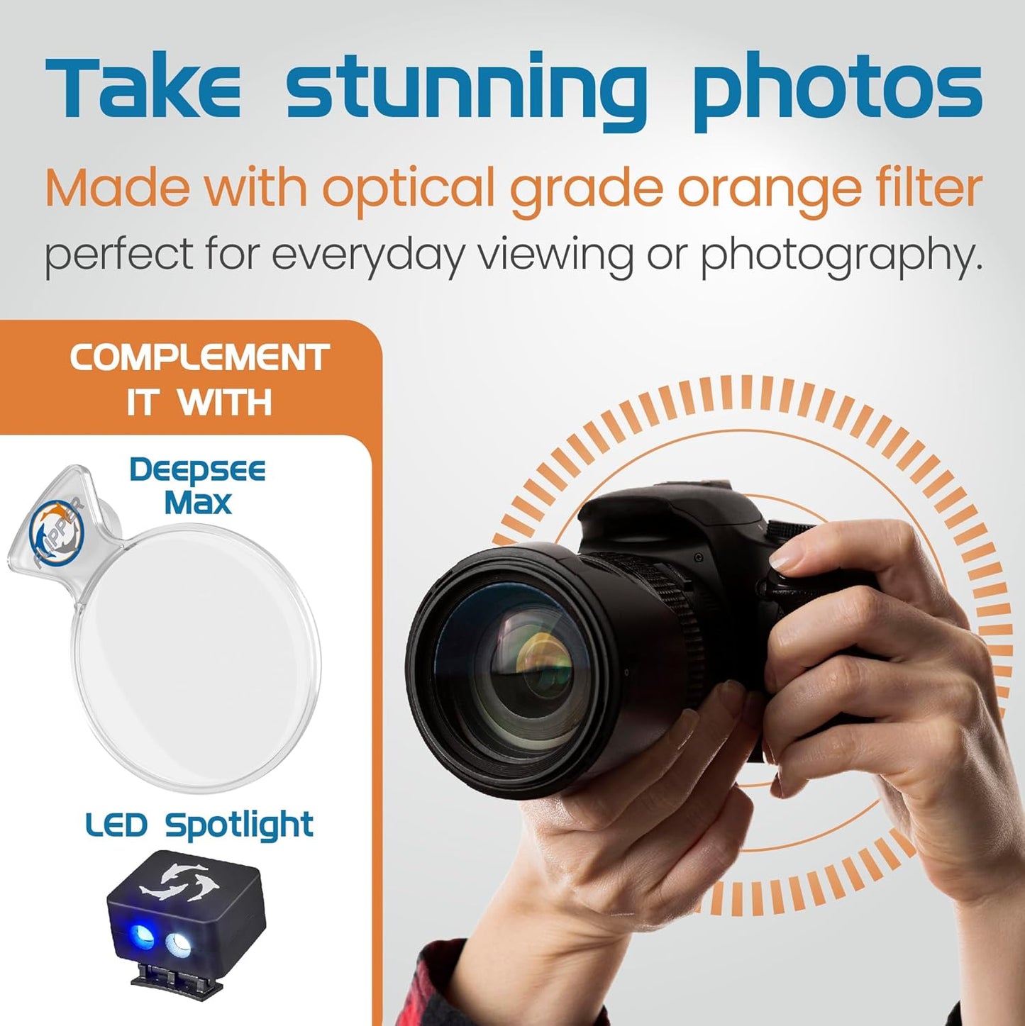 DeepSee Viewer Clear Max 5" - Orange Filter Flipper Aquarium Products