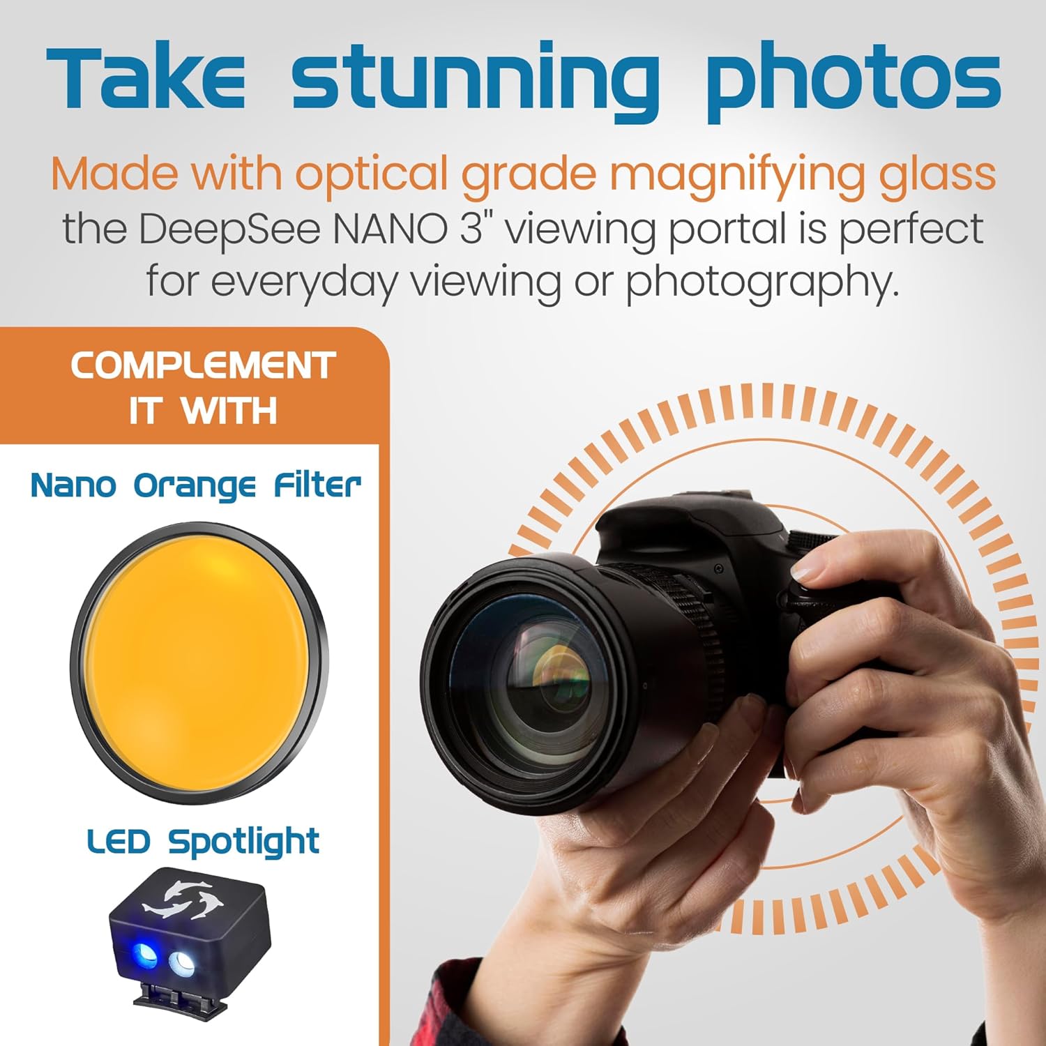 DeepSee Viewer Black Nano 3" Aquarium Viewer Flipper Aquarium Products