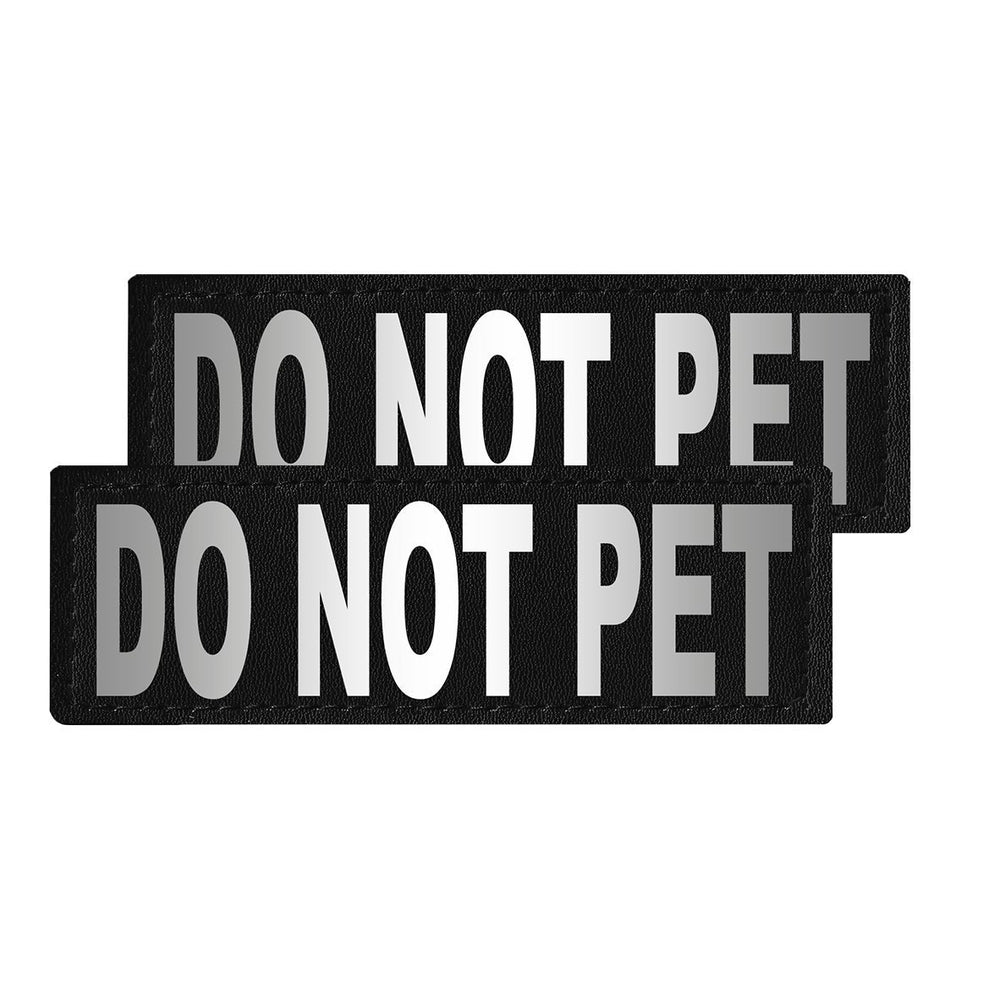 Removable Reflective Patches (Set of 2) "DO NOT PET" Dog Patches Dogline