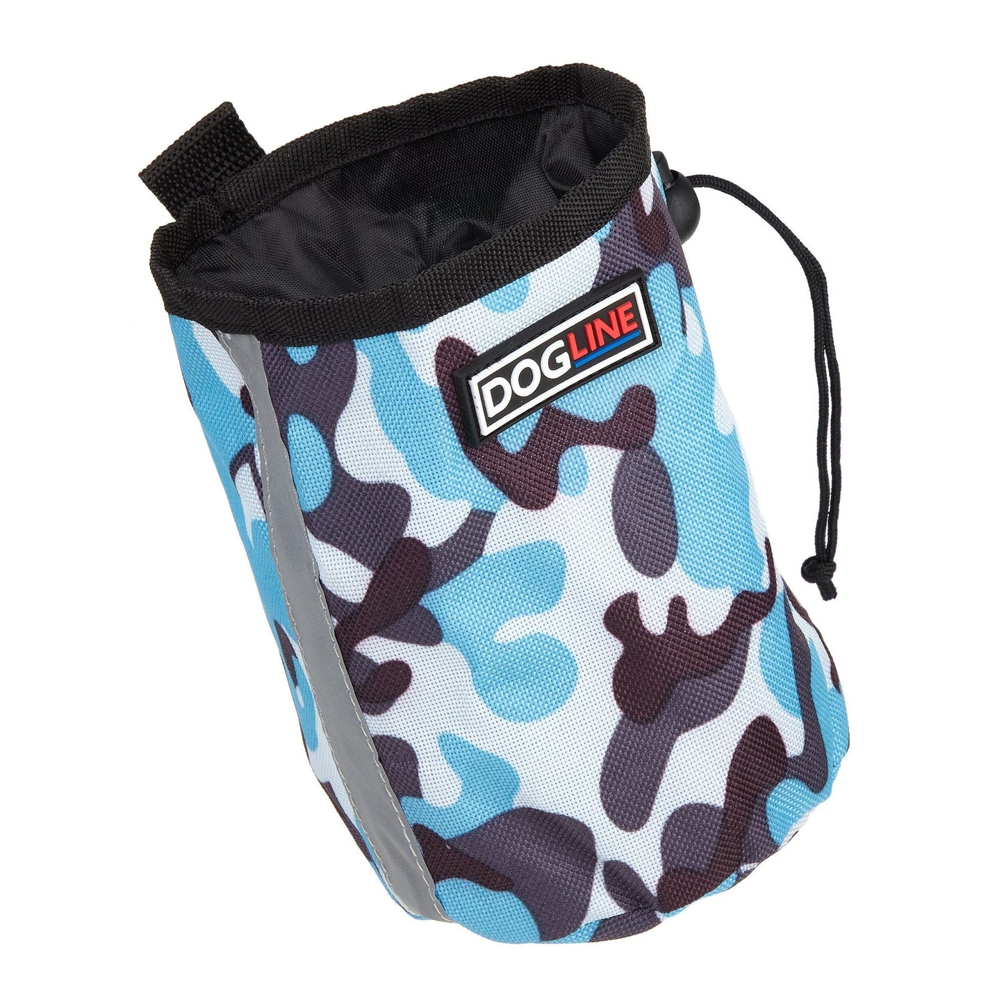 Beta Treat Pouch with Built-In Waste Bag Dispenser Blue Camo Training Gear Dogline