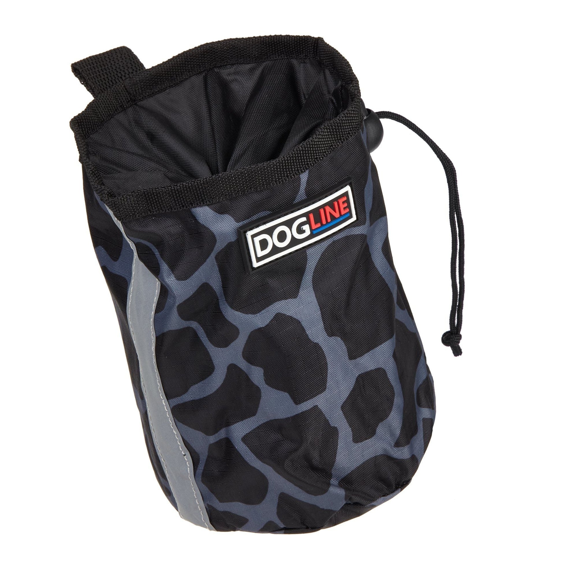 Beta Treat Pouch with Built-In Waste Bag Dispenser Giraffe Gray Training Gear Dogline